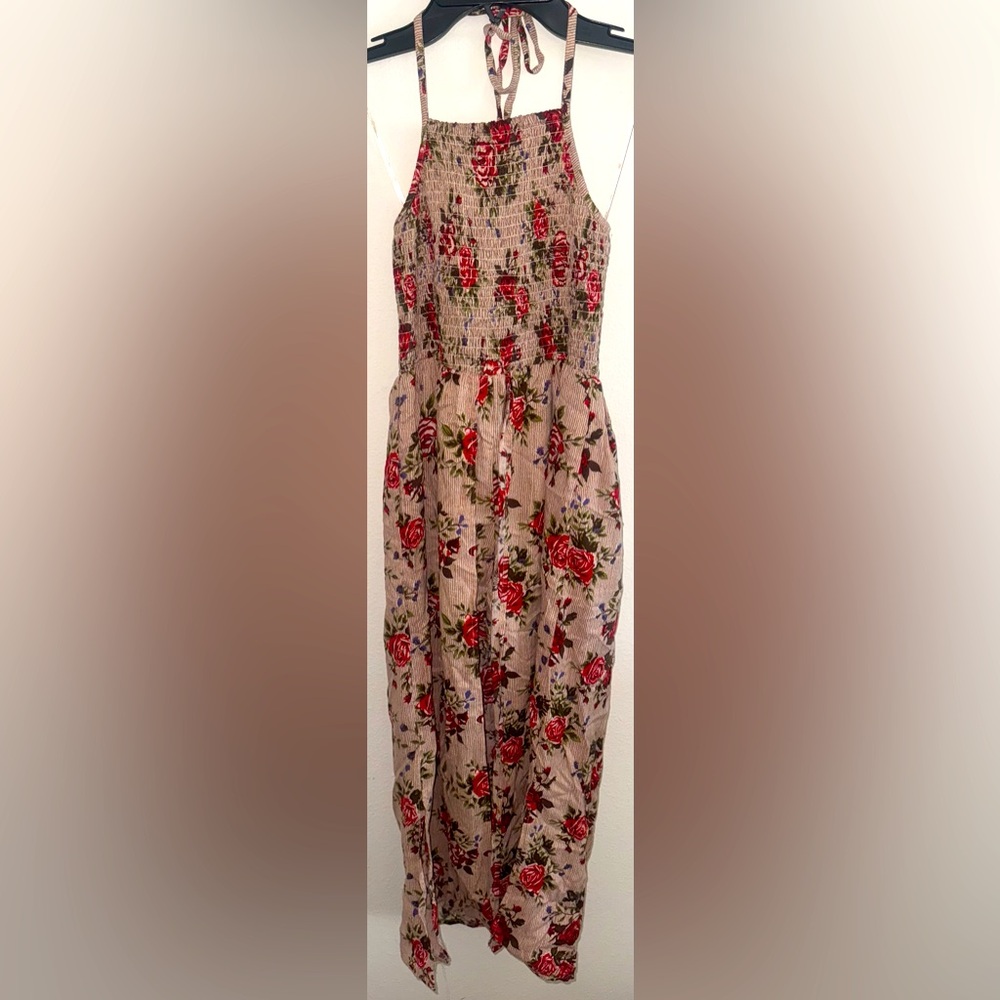 Floral Halter romper Dress